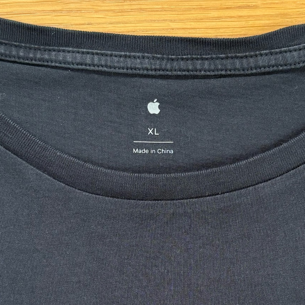 Apple Park Exclusive “Apple” Rainbow Logo Tee (Black, 100% Cotton, Unisex XL) - Picture 4 of 4